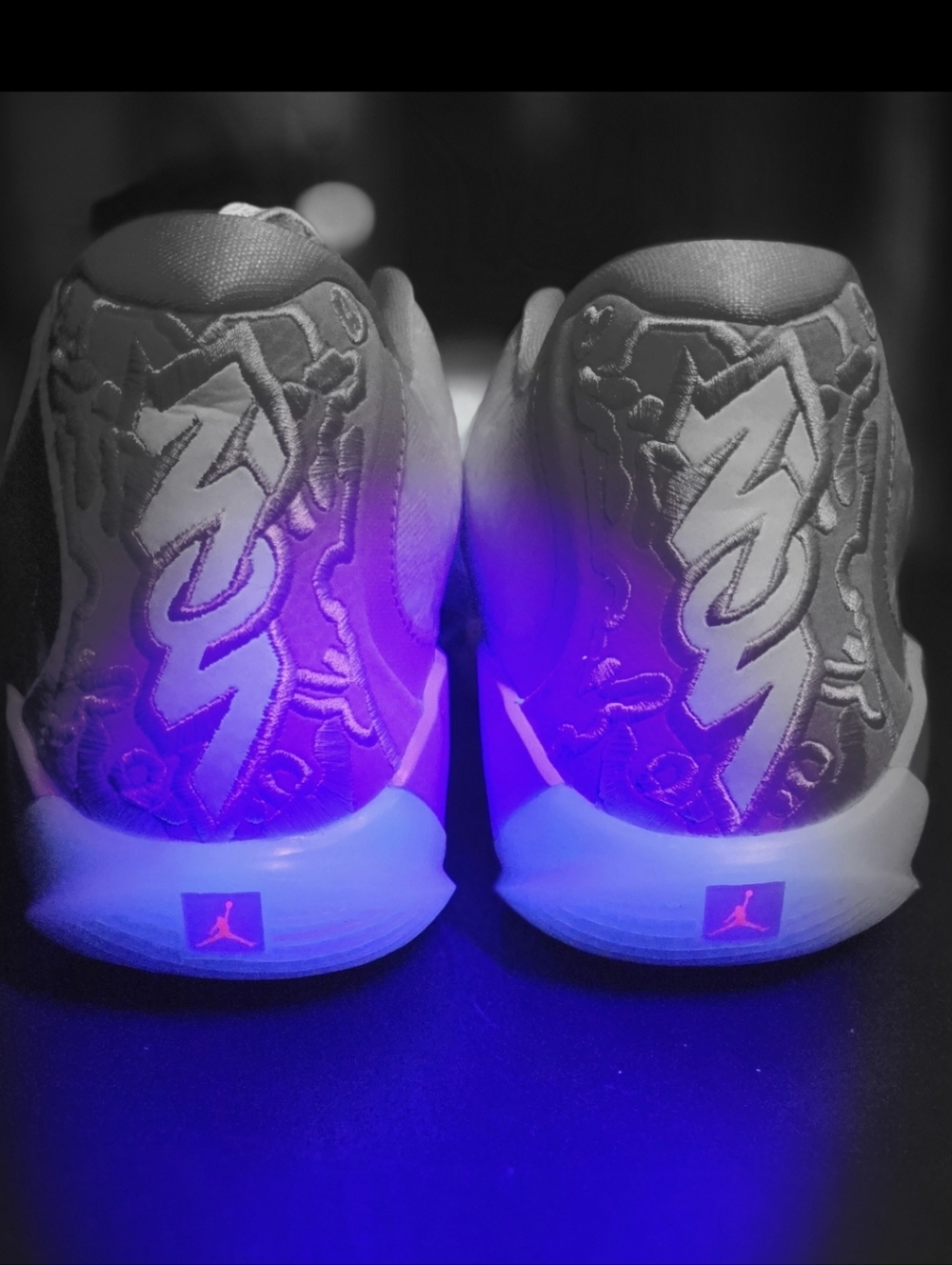 Jordan Zion 3 NRG "Rising" - Men’s 11 Or Wmns 12.5 - UV Glow - Custom Laces